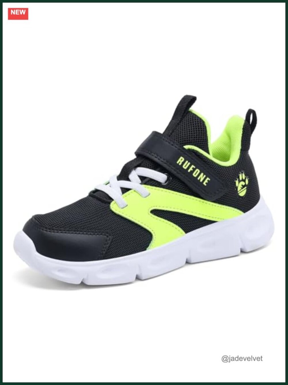 Kids Running Shoes Anti Slip Breathable Sport Athletic Sneakers with Hook &